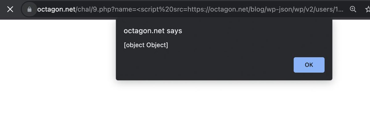 Solution: 49% of the internet suffer from a 0day CSP bypass because it runs WordPress at a directory or subdomain. Our blog too is WordPress at octagon.net/blog Attackers can utilize a novel CSP bypass technique we discovered to bypass the policy. #bugbountytips