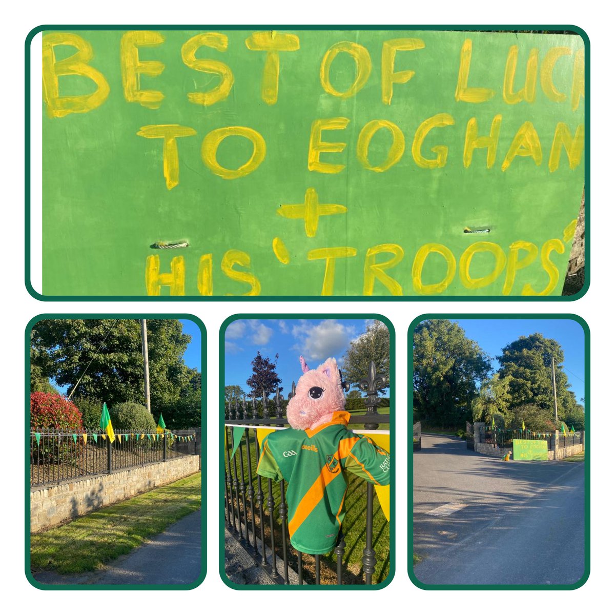 RathCushGAA's tweet photo. Just a few of the photos sent into us of the pride and craic around the club members this week..
#CountyFinalWeek
RathCush Abú
💚💛💚💛💚💛 https://t.co/qins7jzekH