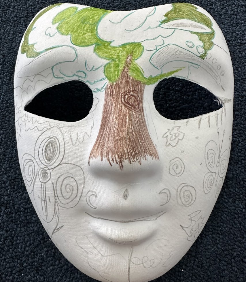 AdvotProject's tweet image. Students use masks to create and share about the things they usually hide from the world around them.