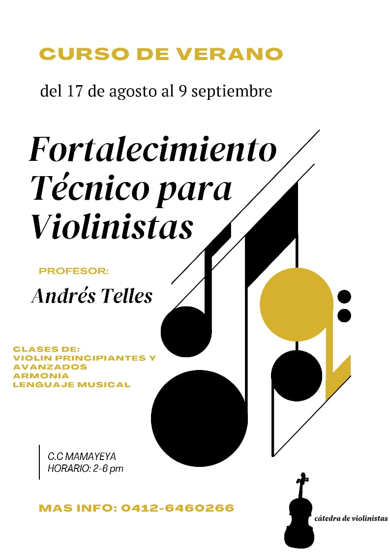 andres_telles's tweet photo. Hola mi nombre es Andrés Telles soy profesor de música en el área de la ejecución del violín cuento con más de 15 años de experiencia docente , estaré durante el mes de agosto compartiendo mis conocimientos y ayudando a los violinistas que estén interesados.

Si puedes da RT. https://t.co/tF7luGTGk4