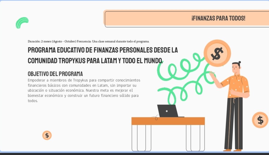 🤓 CURSO #GRATIS 🤓 
GM ⛈️
 Ahora que capté su atencion😆
 quiero q vean 👀 esta excelente iniciativa de @tropykus 🌴 llamada #FinanzasParaTodos  q sera un programa educativo de 1 vez por semana durante 2 meses, dentro de su comunidad en telegram
 ⏬⏬
t.me/tropykus