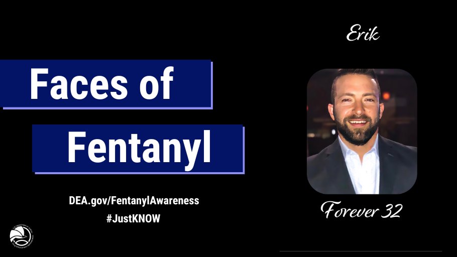 DEAHQ's tweet photo. #DYK Fentanyl is 50x more potent than heroin. Join DEA in remembering those lost from fentanyl poisoning by submitting a photo of a loved one lost to fentanyl. #JustKNOW
https://t.co/PIp27NY1jG https://t.co/s5mVAgxDUs