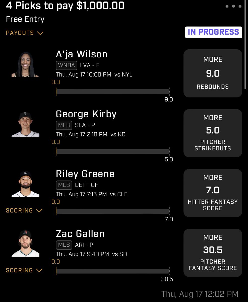 Timbotvpicks's tweet photo. BOOM💥💥💥💥💥💥💥
Ride the wave 🌊 If tailing
#prizepicks #MLB #WNBA #GamblingX #gamblingtwitter #freentry https://t.co/f43j41sHNf