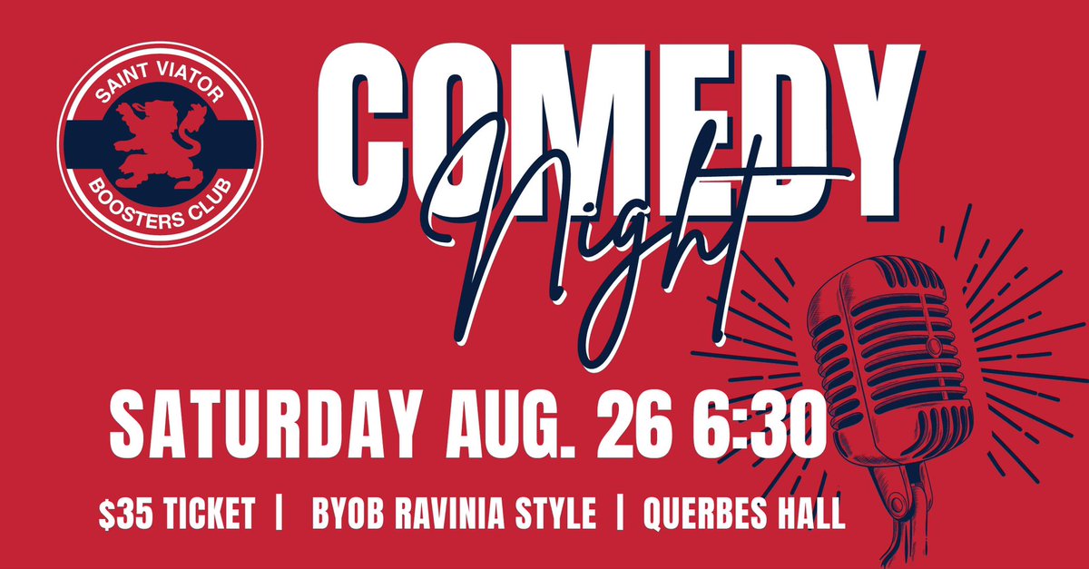 SVLionsBoosters's tweet photo. 🎉 Get ready to ROFL at the upcoming Comedy Night hosted by the Athletic Boosters 🤣🎭
Join us on Aug. 26 for hilarious performances, good company, and endless fun. Grab your tickets at https://t.co/cTCzlnbSDh. Don't miss this chance to support our athletes while having a blast! https://t.co/FBvAz1xQb6