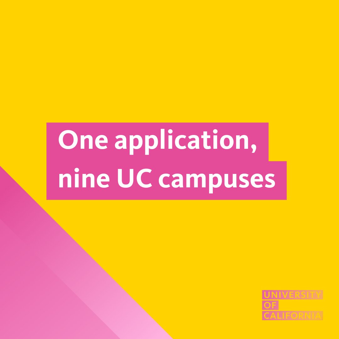 UC_Apply's tweet image. One application, nine campuses: All UC undergrad campuses use the same online application. You only have to enter your information once to apply to as many campuses as you want. bit.ly/3la83LX