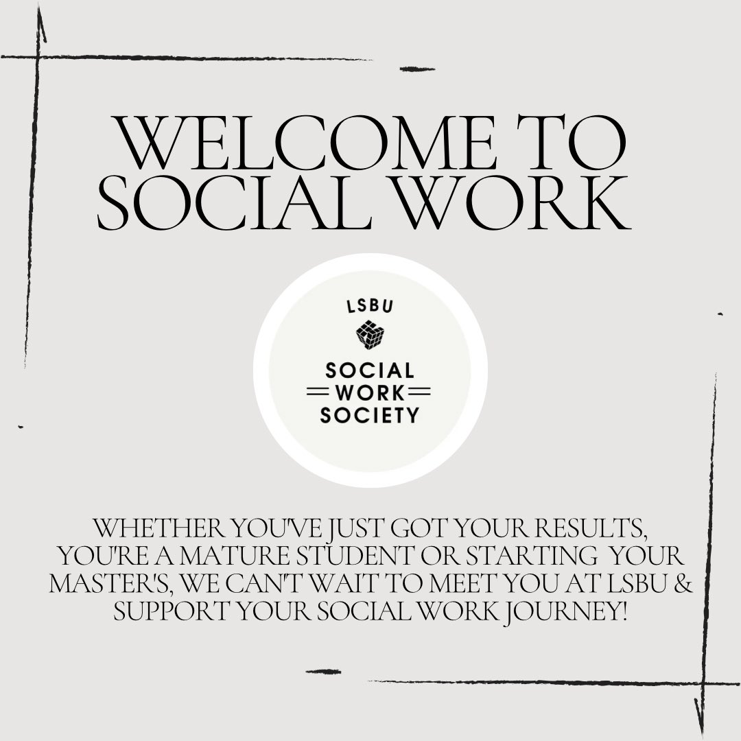 LSBU Social Work Society tweet media
