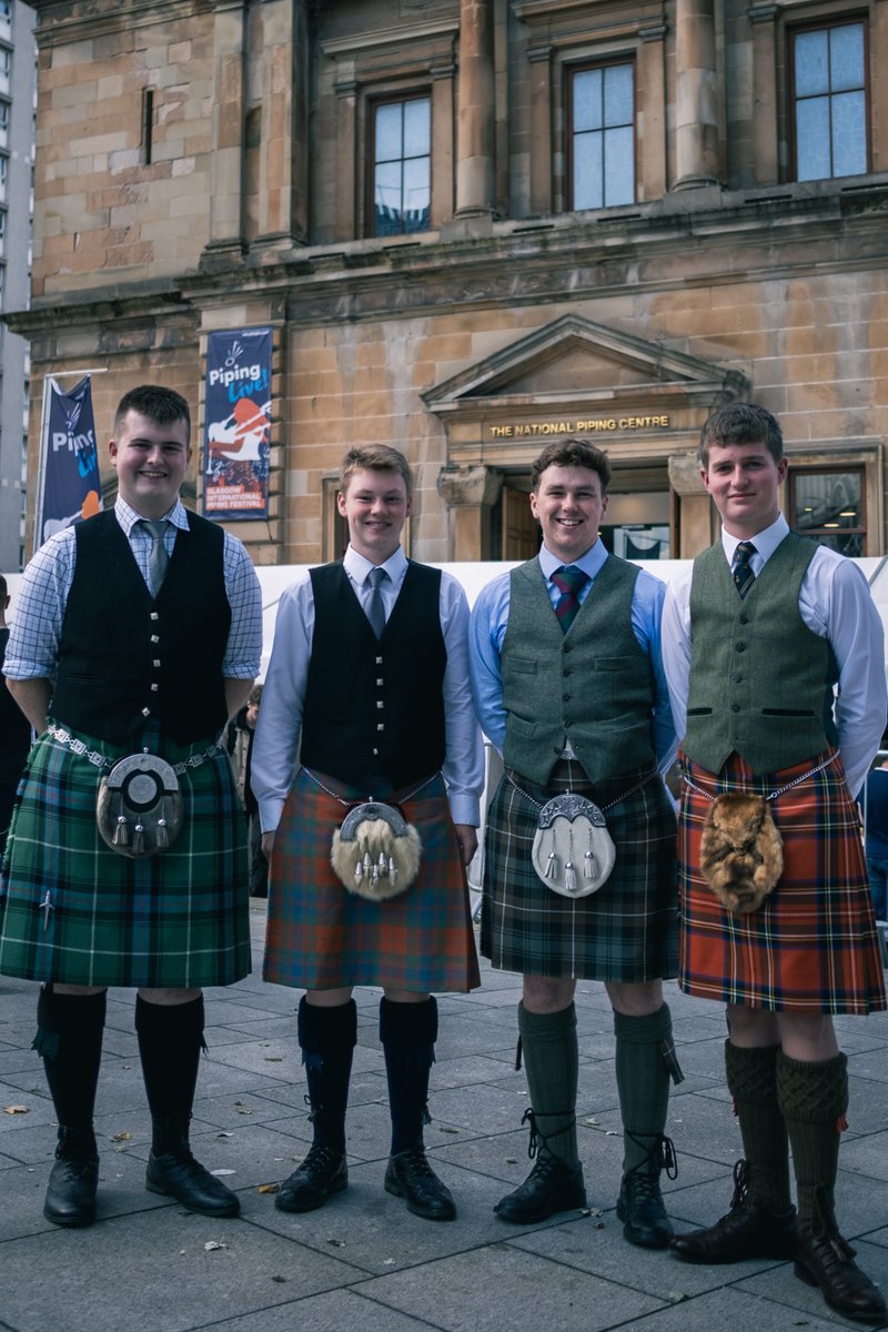 After four heats of intense competition, we have our Pipe Idol Finalists for 2023! From left to right, Camron McPhail, Cameron Bonar, Jake Robertson and Gregor Grierson. Our thanks once again to Fred Morrison Pipes for sponsoring the event. . . #PipingLive2023