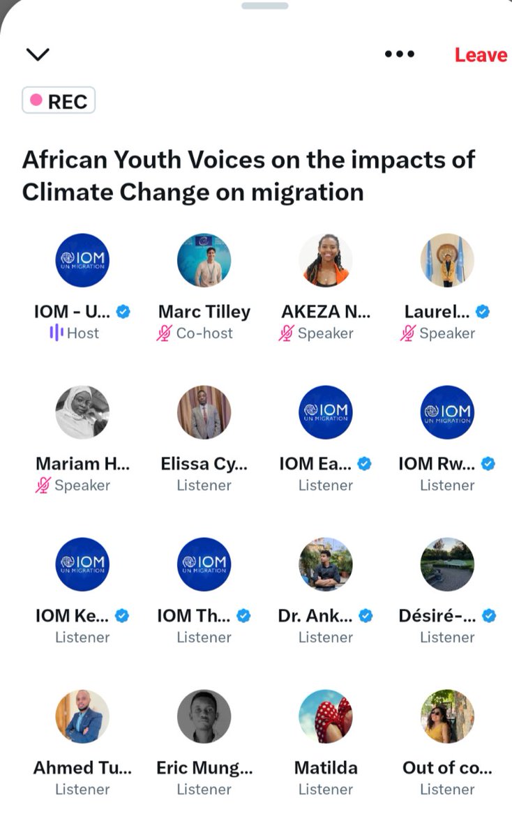 #AfricaYouthVoices are essential in urgent need of assistance and youth needs to be empowered.

It was a pleasure to contribute on Twitter Spaces  discussion around #climatechange and migration policies alongside other #AfricanYouthLeaders in Nairobi, Kenya. #ClimateMigration