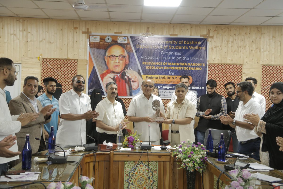 Gandhi Global Family (@ggf_ngo) on Twitter photo Pics of interactive session between Dr. S P Varma, faculty & students at Central University of Kashmir. Dr. Varma delivered a keynote lecture on the topic: "Relevance of Mahatma Gandhi's ideology in the present scenario". ๐๐ผ๐ฎ๐ณ
<a href="/CUKOfficial/">CUKashmir</a> <a href="/ghulamnazad/">Ghulam Nabi Azad</a> <a href="/GandhiSmriti_/">Gandhi Smriti and Darshan Samiti, New Delhi</a> <a href="/SDG2030/">SDG2030</a> Pics of interactive session between Dr. S P Varma, faculty & students at Central University of Kashmir. Dr. Varma delivered a keynote lecture on the topic: "Relevance of Mahatma Gandhi's ideology in the present scenario". ๐๐ผ๐ฎ๐ณ
<a href="/CUKOfficial/">CUKashmir</a> <a href="/ghulamnazad/">Ghulam Nabi Azad</a> <a href="/GandhiSmriti_/">Gandhi Smriti and Darshan Samiti, New Delhi</a> <a href="/SDG2030/">SDG2030</a>