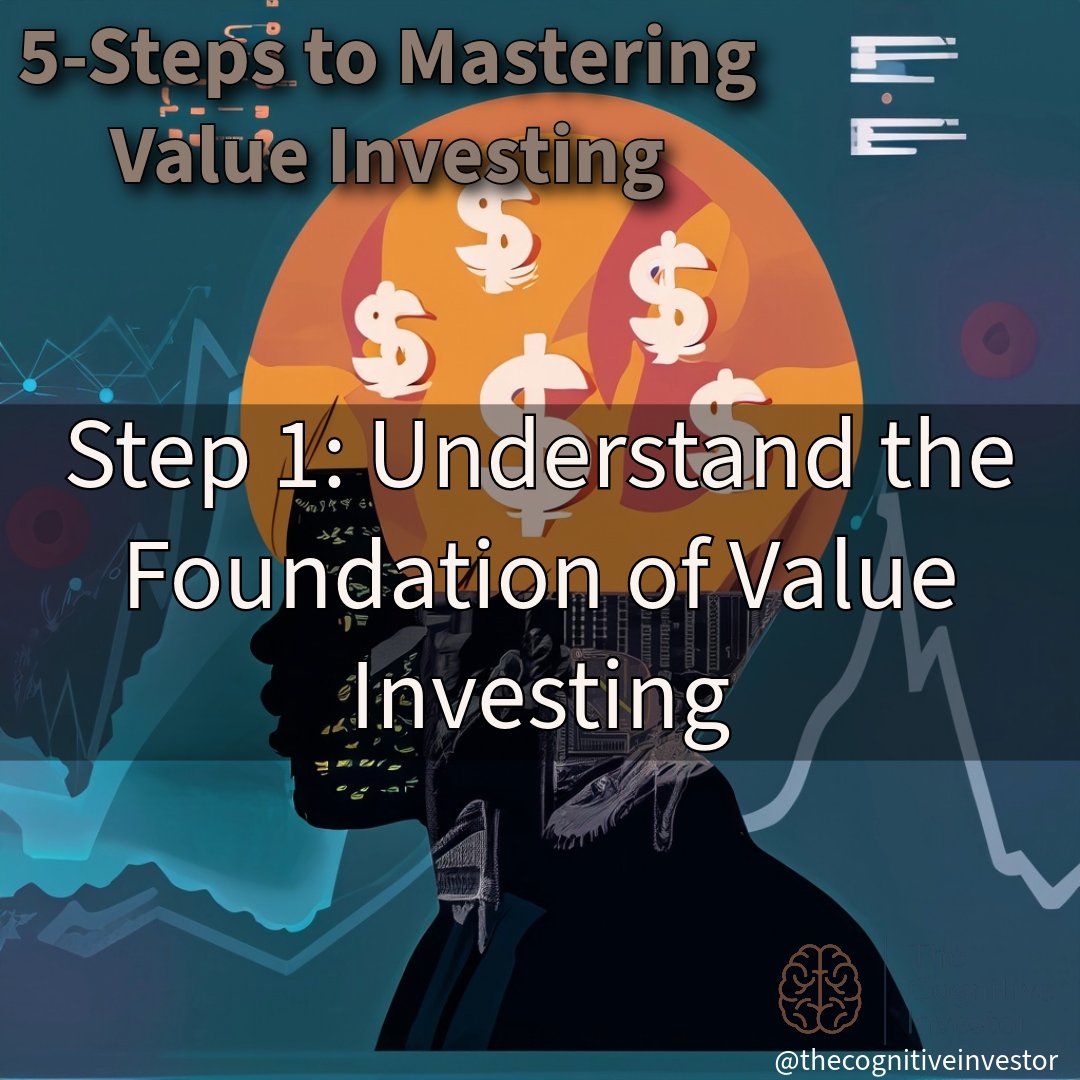 TheCogInvestor's tweet photo. Mastering Value Investing: A 5-Step Journey to Financial Wisdom! 

Step 1: Understanding Value Investing
Step 2: Conducting In-Depth Research
Step 3: Embracing Patience and Long-Term Perspective
Step 4: Applying Risk Management
Step 5: Aligning Investments with Principles https://t.co/7lQrei4O8Q