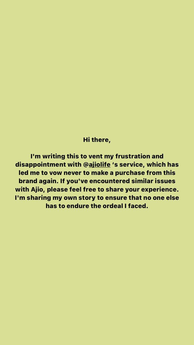 overatedoutcast's tweet photo. Disappointed with @Ajio’s service. Ordered 4 A-line kurta sets, none fit. Scheduled returns, all picked up &amp; quality-checked. Refund initiated, but then suddenly cancelled due to ‘operational issues.’ Feeling frustrated &amp; let down after trusting the brand. #Ajio #CustomerService https://t.co/eyfbuqd2lj