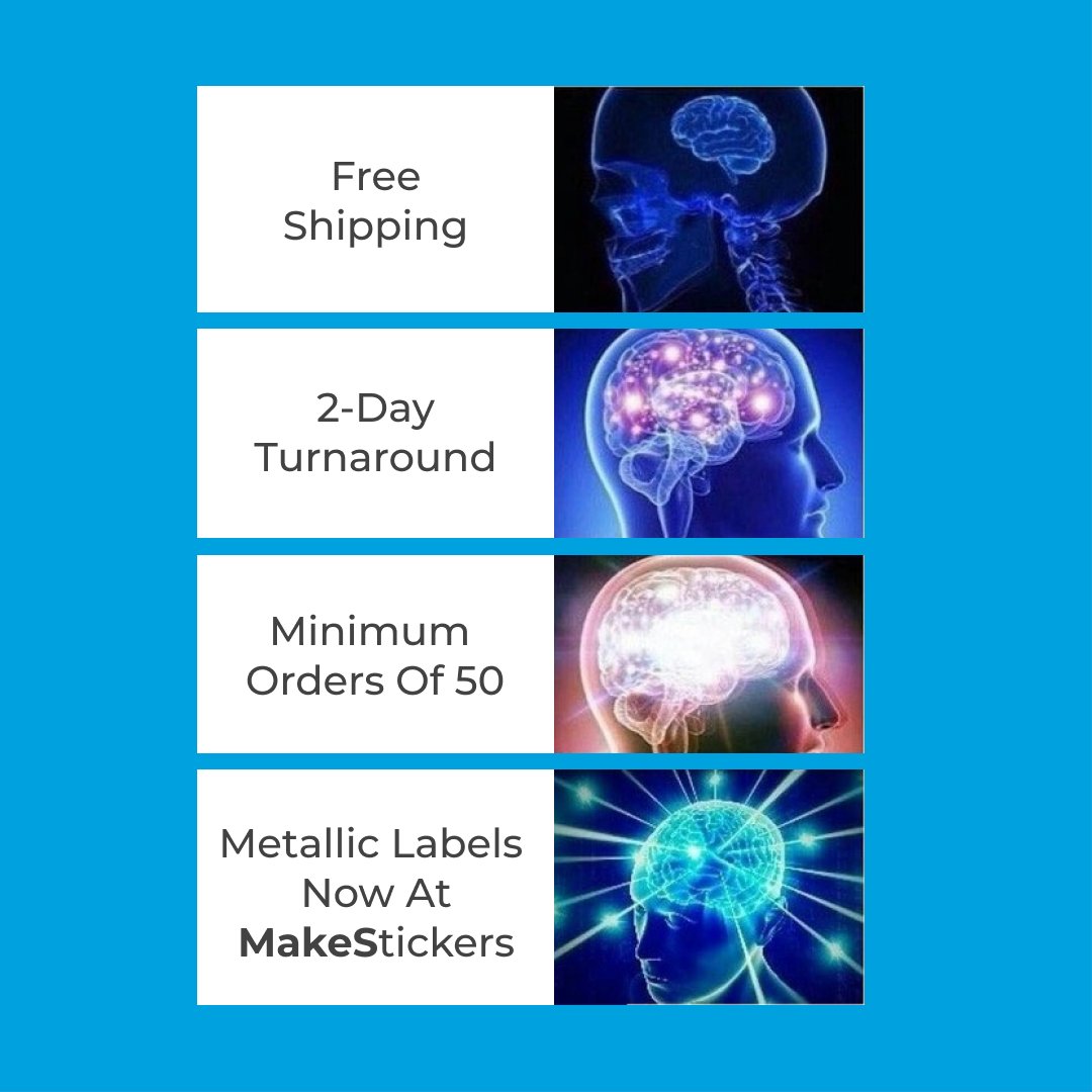 makestickers's tweet image. Introducing the brilliance of our new Metallic Labels. ⚙️✨ #MetallicLabels #ShineOn #LabelingPerfection