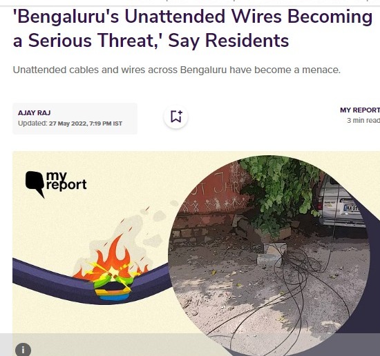 KavithaReddyKR's tweet photo. Dangling Cables all over #Bengaluru Dangerous and Ugly, #KillerCables is a Campaign to Unwind our city from cable mess and reclaim #BrandBengaluru !Let us share a selfie with #KillerCables till action is taken by the Govt of Kar & @BBMPCOMM

@BPACofficial @BCLIPAlumni @WFRising @WeAreHSRLayout @east_bengaluru @naveenm01 @AshwiniMS_TNIE @TheSouthfirst @NewIndianXpress @thenewsminute @tinucherian @krishnabgowda @dineshgrao @ArshadRizwan @prakashraaj @kiranshaw @RevathyAshok @DKShivakumar @siddaramaiah @SantoshSLadINC @DrParameshwara @brijeshkalappa @DeccanHerald