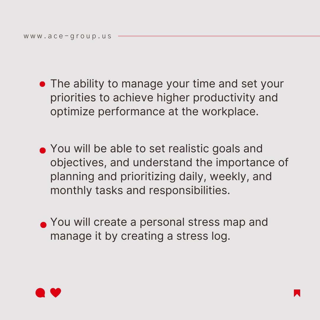 acegroup_us's tweet photo. Invest in yourself and unlock your potential for success and happiness. Don't let time slip away and stress hold you back - take charge and thrive!

#timemanagement #stressmanagement #timeandstressmanagement #softskills #ACE #corporatetraining #consulting #training https://t.co/Ro6zUUALbD