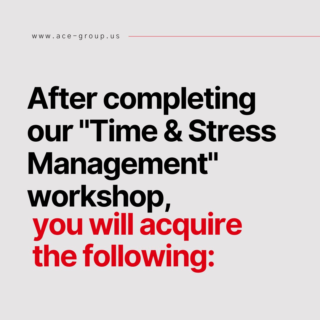acegroup_us's tweet photo. Invest in yourself and unlock your potential for success and happiness. Don't let time slip away and stress hold you back - take charge and thrive!

#timemanagement #stressmanagement #timeandstressmanagement #softskills #ACE #corporatetraining #consulting #training https://t.co/Ro6zUUALbD