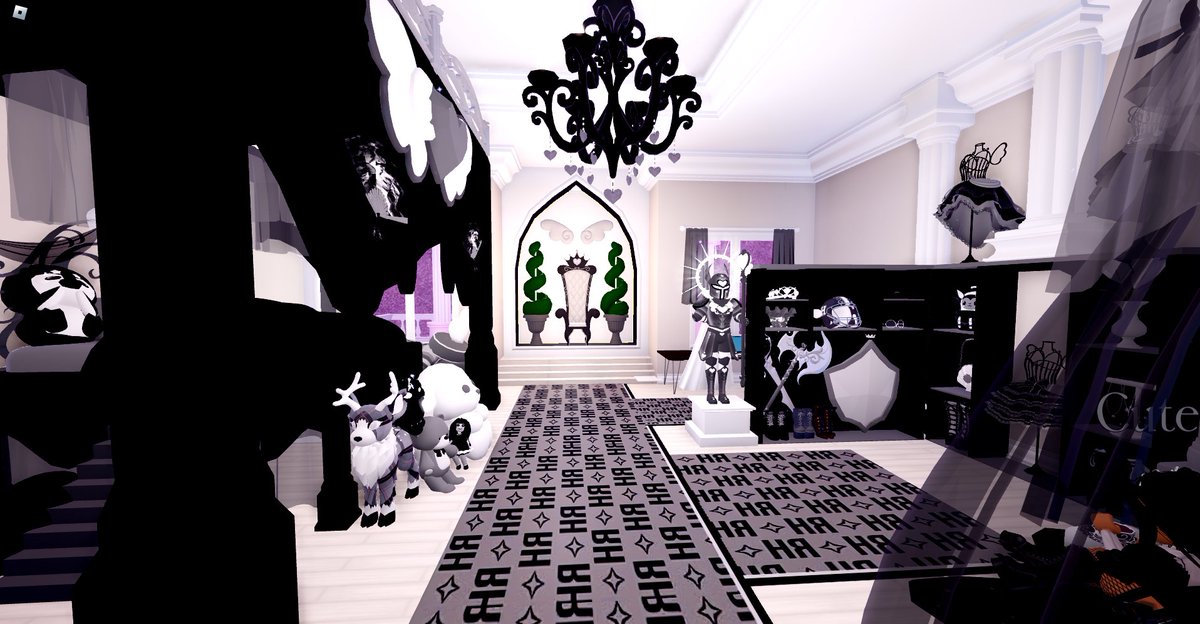 cutesy_goth's tweet photo. welcome to my comfy dark dorm 🖤 where everything here is black and white and grey!

#royalehigh #royalehighcampus3 https://t.co/2rn2cy1ktd