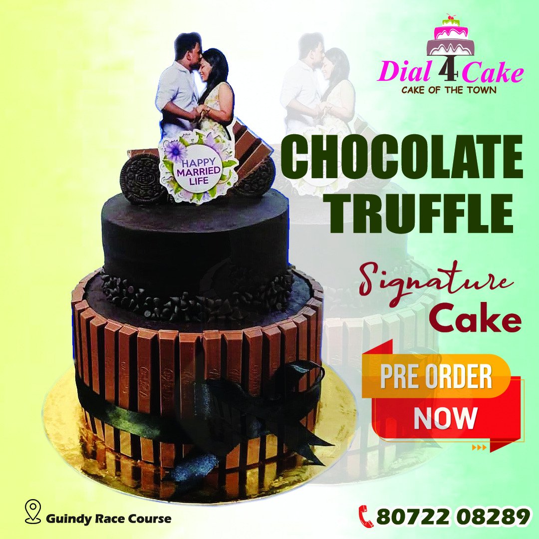 Signature Chocolate Truffle Cake from Dial4Cake - Cake of the Town 💕
#love #weddingcakes #anniversarycakes #couple #chennaibakers