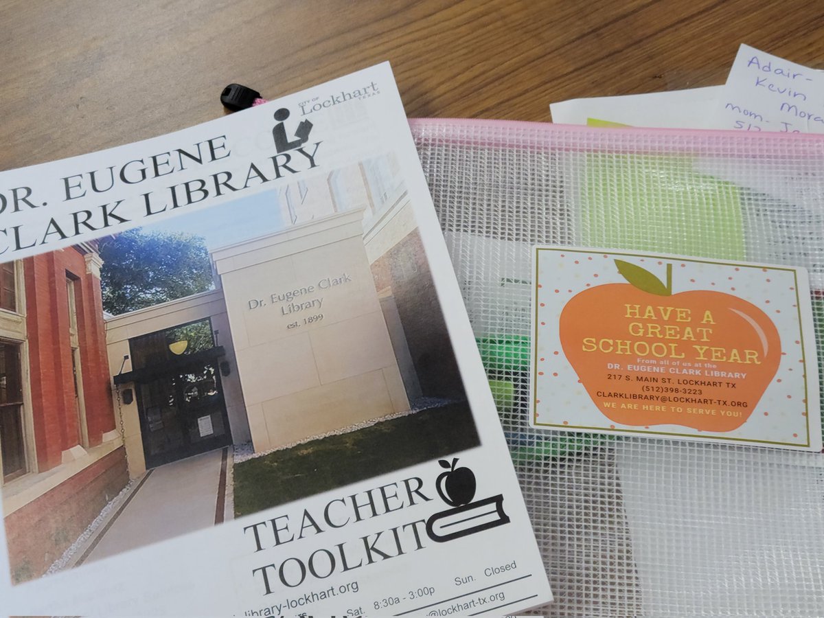 Thanks to <a href="/DECPLibrary/">Dr.EugeneClarkLibrary</a> for the bag of goodies and information! #ilovemylibrary #lockheartforpeople
