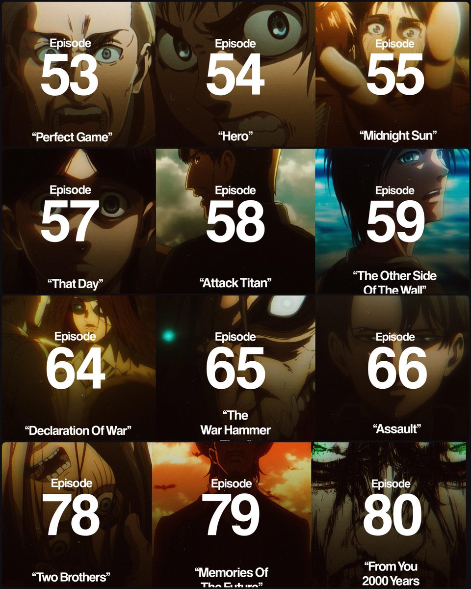 shabb003's tweet photo. Attack on Titan 3 episodes stretch are deadly https://t.co/UFrh8FVD0B