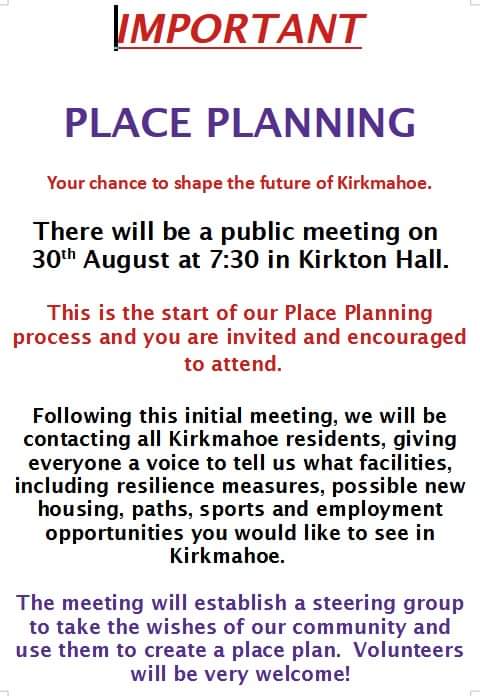 For all people living, working and providing a service in #Kirkmahoe, a great chance to have your say in shaping the future of this fantastic and resilient community. @PSOSDandG @scotfire_DG