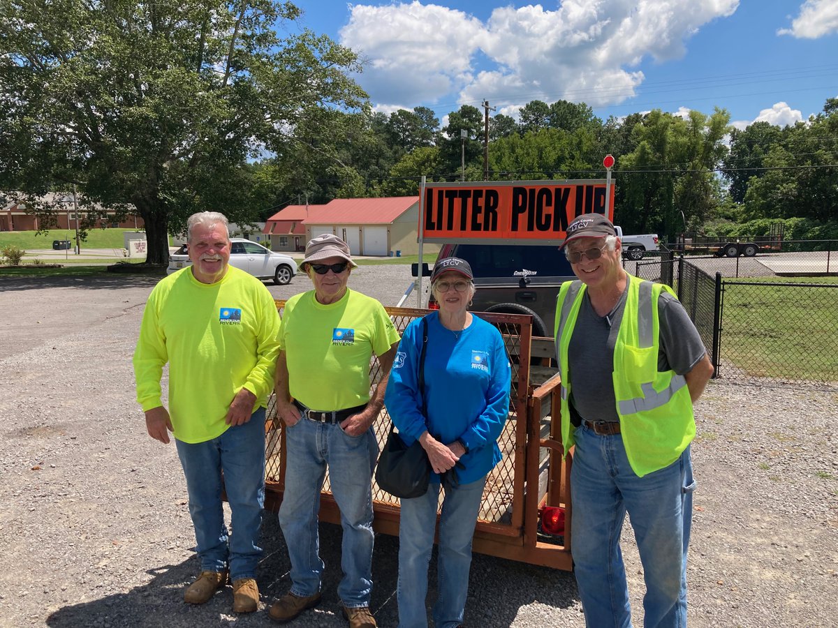 OurLTCV's tweet photo. On Wednesday, August 16, 2023 from 9am to 11am the LTCV volunteers picked up  over 750 lbs of trash along the side of CR 831 for 1.9 miles.  They assembled at the Sheriffs Office in Crane Hill and traveled to  CR 831 and CR 222.  Thanks Whitlocks for sponsoring our lunch! https://t.co/RkkewxyQcF