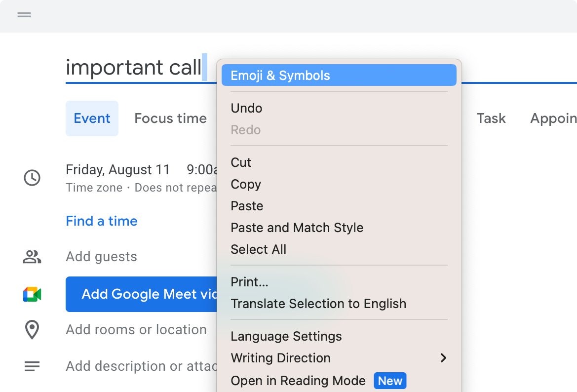 Google Calendar tweet media