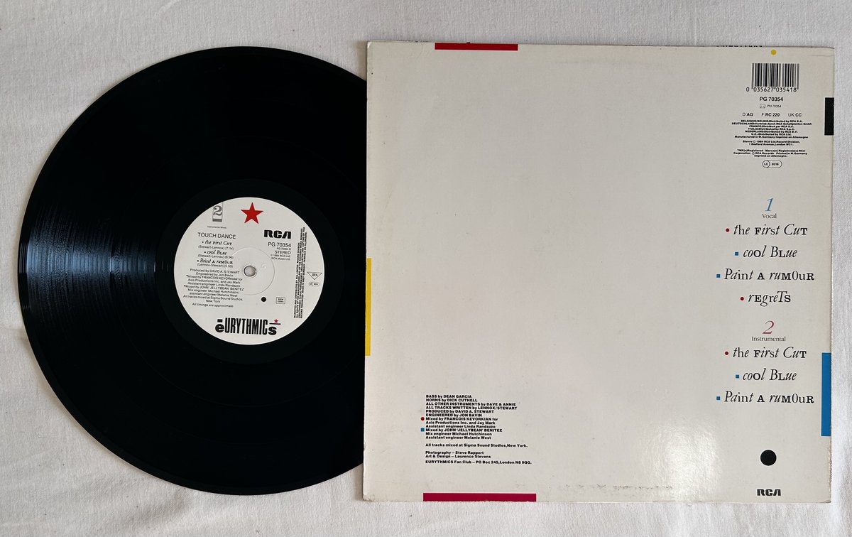 BootedGay71's tweet photo. #NowPlaying
#Eurythmics #TouchDance
🇬🇧 #Vinyl #LP 1984
#TheFirstCut
#CoolBlue
#PaintRumour
#Regrets
#TheFirstCut
#CoolBlue
#PaintARumour
#AnnieLennox #DaveStewart
#RemixAlbum https://t.co/PrkQsXKDl4