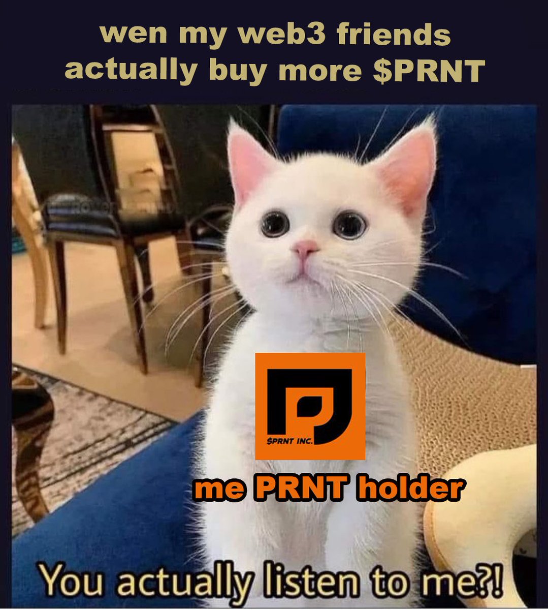nocturne1717's tweet photo. #PRNTMemeContest @printonsol 

Week III, meme 1 
Wen my frens actually listened to me, a holder not influencoooor 😁😂 https://t.co/TbPZRK6ynf