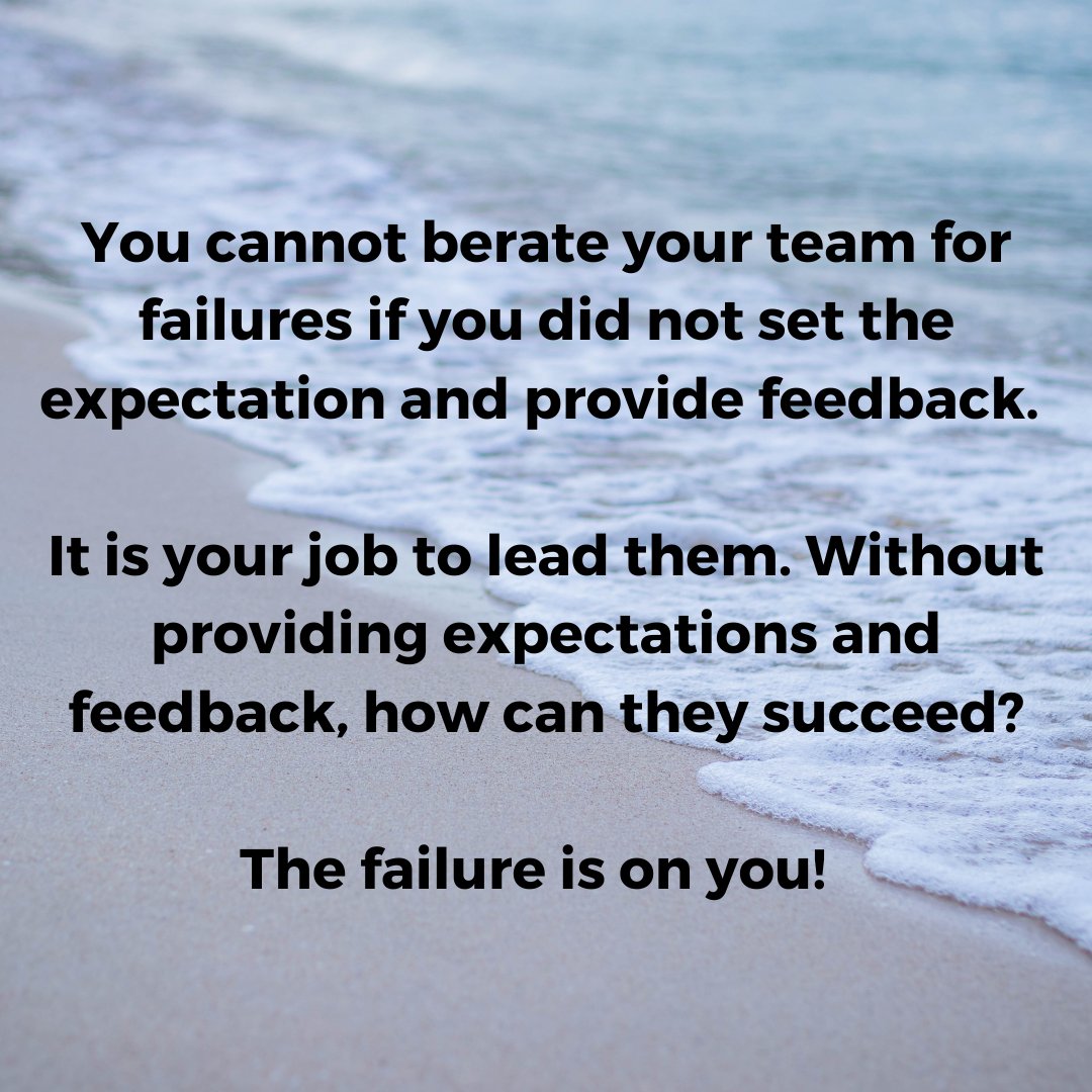 A friend recently told me that in 2 years, he has not gotten one word of feedback from his manager. He is constantly berated and has never had even one goal set for him. Seriously? Wow! This org needs to DO BETTER! Time to move on.
#LeadershipFail
#EmployeeTurnover