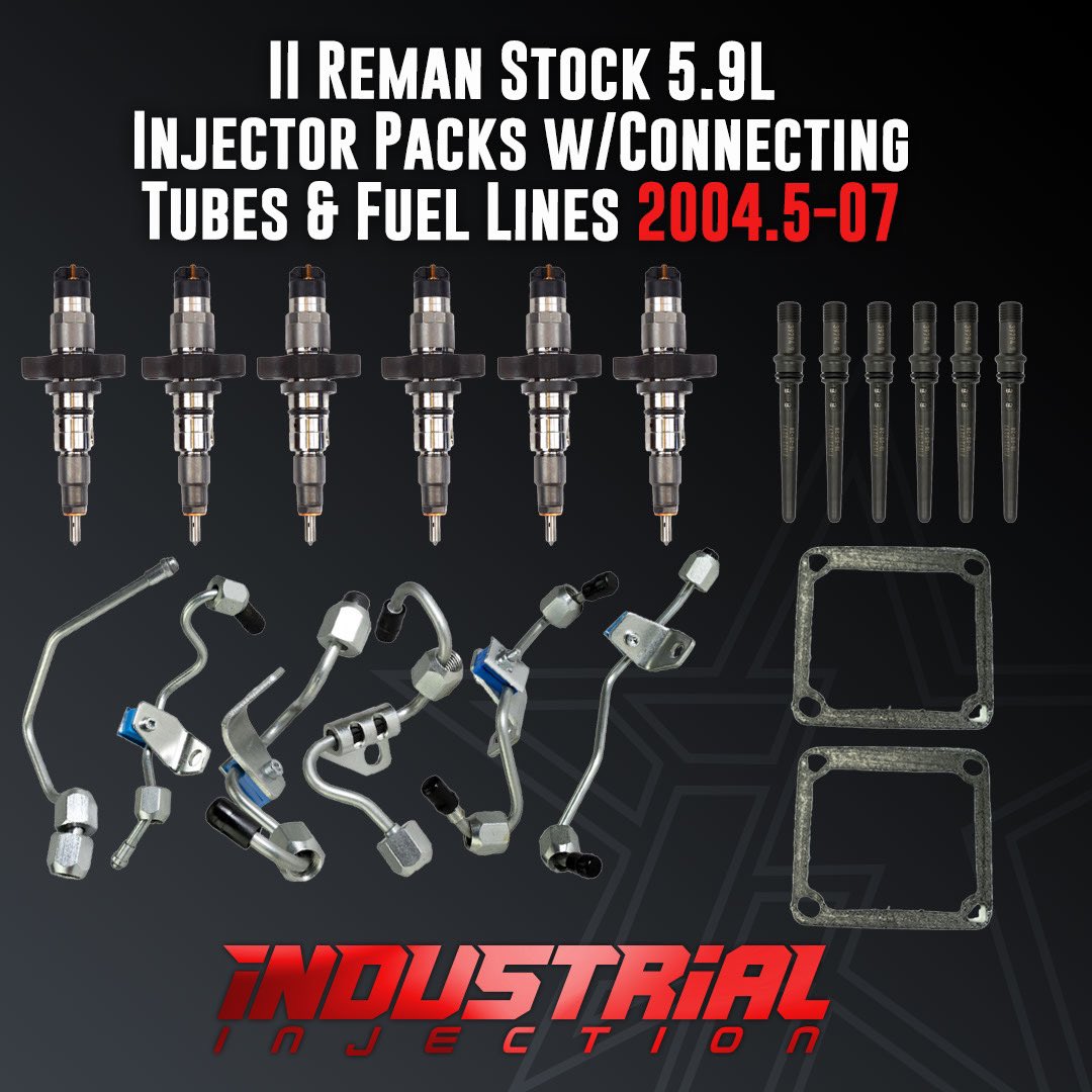 iisdiesel's tweet image. New ii Reman Stock 5.9/6.7 injector packs w/ connecting tubes and fuel lines are now available!🔥🚨

#iidiesel #diesel #fuellinekit #dieselfuel #dieseltrucks #diesels #injectors #cummins