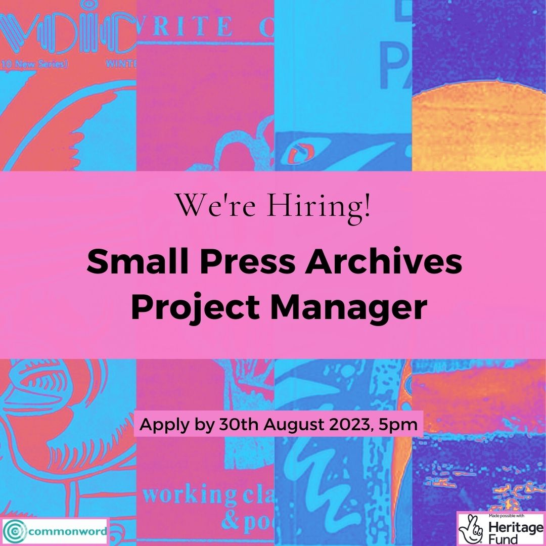 cultureword's tweet photo. Another brilliant role at Commonword 👇
 
We’re looking for a Project Manager to support the delivery of our @HeritageFundUK project researching the history &amp; impact of Manchester’s radical small presses from the '70s onwards &amp; the marginalised communities reflected in them

1/2 https://t.co/M5uSf8SBJt