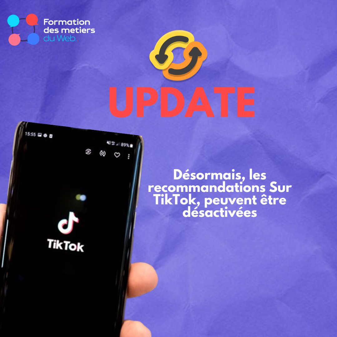 MetiersDuWeb3_0's tweet image. [UPDATE]

Cette semaine, nous vous présentons la nouvelle fonctionnalité dévoilée par TIKTOK.

#upadate #app #SocialMedia #Formationmetiersduweb #CM