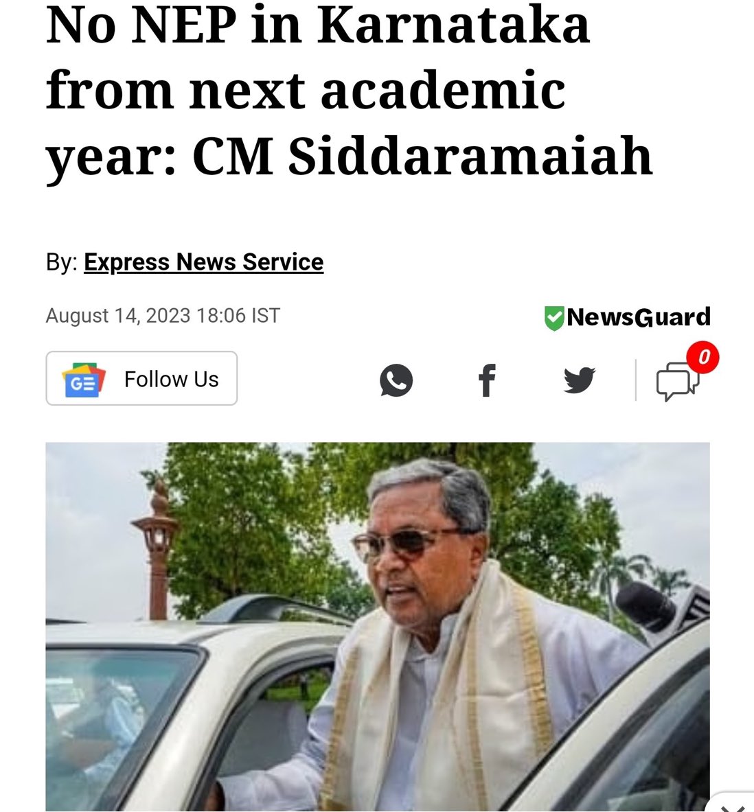 Varun_Jhaveri's tweet photo. Forget doing development - Karnataka Cong  is now taking undoing all the good work happening! For political agenda, they are going to stop implementation of New Education Policy!

Lakhs of Karnataka students will now be bereft of better curriculum &amp; pedagody. Clear disadvantage! https://t.co/hFK0huEOs9