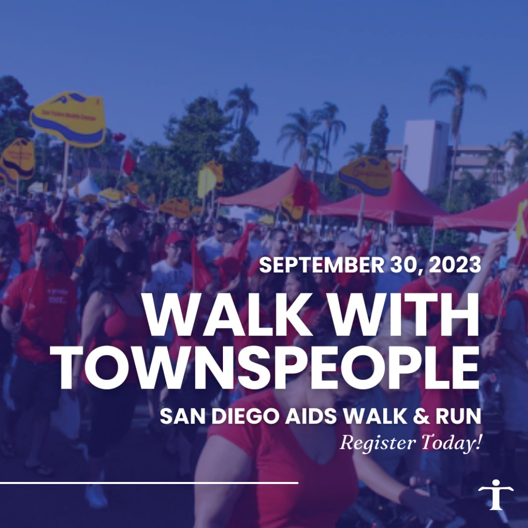 Townspeople_SD's tweet photo. Step in stride w/ #Townspeople_SD at AIDS Walk &amp; Run #SanDiego on Sept 30, 2023! Thx to @lgbtcenter for organizing this annual community event. Register &amp; RT/QT: https://t.co/Wv0XTqI5vn

#TownspeopleSD #TheCenterSD #AWSD  #StopHIVTogether #HousingForAll #MotivationMonday https://t.co/4plUtaPHHG