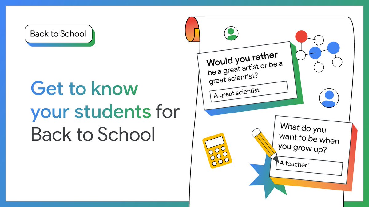 On your mark, get set, get ready for #BackToSchool 🏁! This month, we’re sharing #GoogleEdu resources, tools & tips to help you get back into the new school year. To kick-off, check out these ready-to-use icebreaker activities, created using #GoogleSlides: goo.gle/44iX9q2