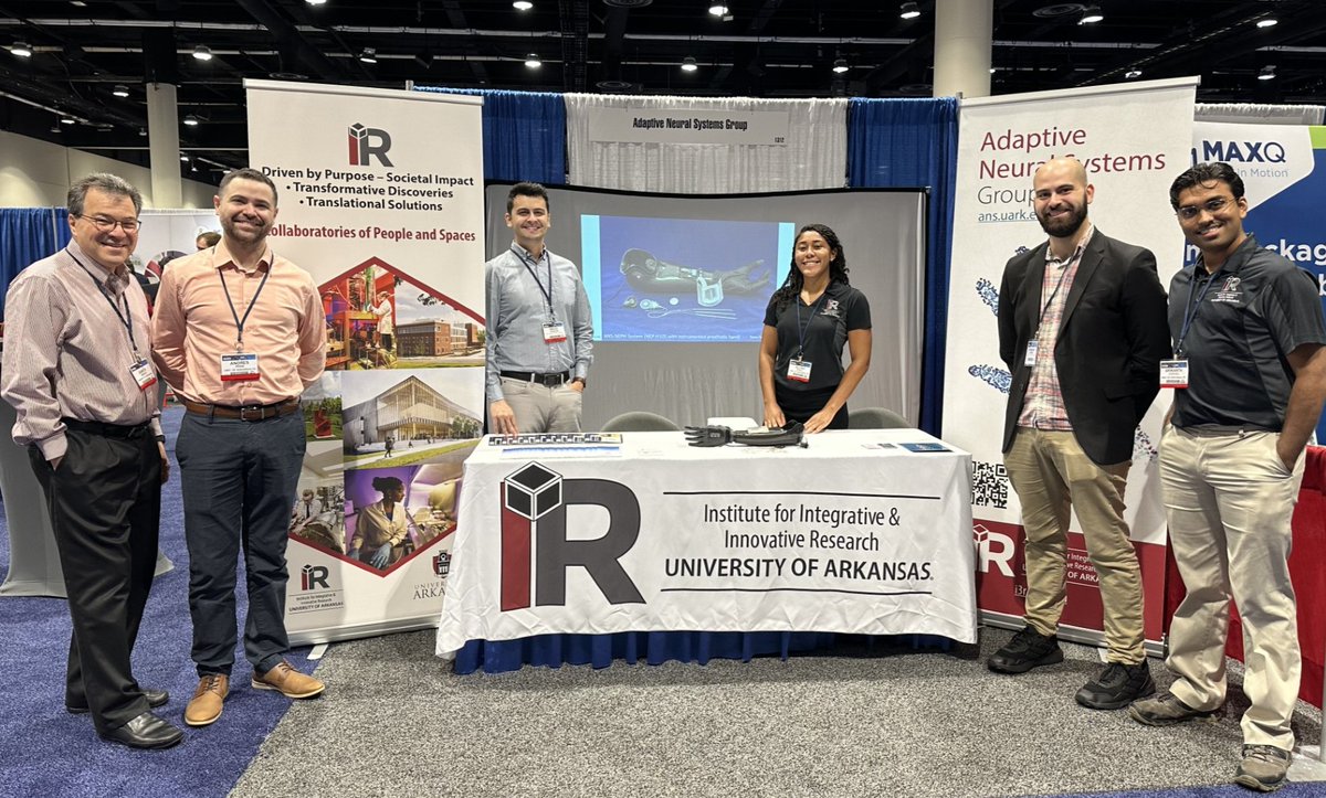 We've had a great time at the 2023 <a href="/DeptofDefense/">Department of Defense 🇺🇸</a> Military Health System Research Symposium in Florida showcasing I³R technologies that help restore touch and grip to individuals with #amputations. 

#uark #MHSRS2023 #neuroscience #biomedicalengineering #nwarkansas
