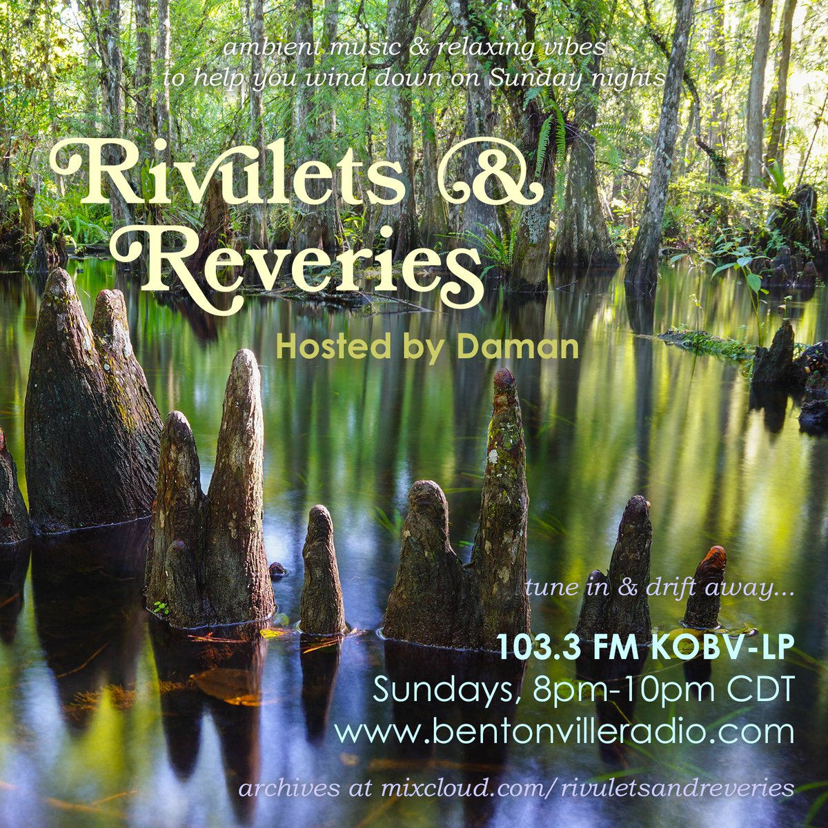 Tune your listening device to @kobv1033 this Sunday for the 52nd episode of Rivulets & Reveries. I can't believe I've done this every single week for an entire year. Time really flies....