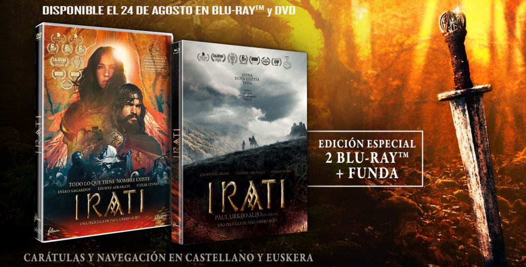 Adéntrate en un extraño e inhóspito bosque donde 'todo lo que tiene nombre existe'.
#IRATI⚔️ de <a href="/PaulUrkijo/">Paul Urkijo Alijo</a>
Disponiblel en 📀Blu-Ray y DVD el 24 de agosto