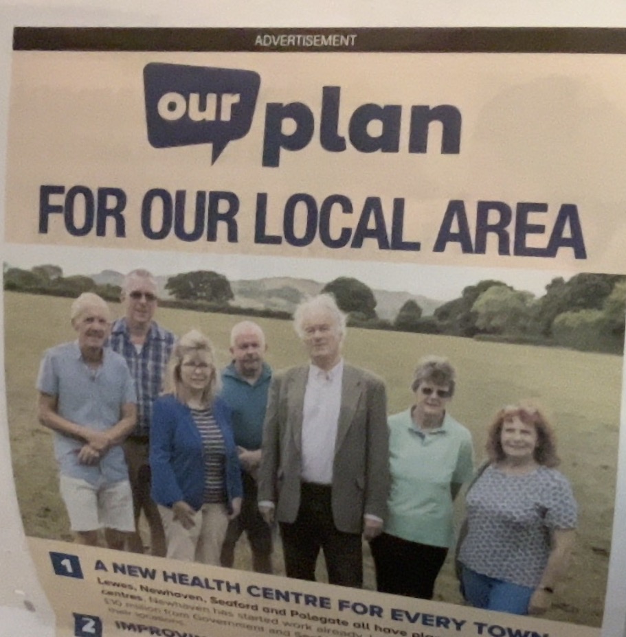 With a wearying inevitability, the latest newsletter from my MP @mariacaulfield is passing itself off as a local free newspaper complete with 'advertisement' from the Tory Party (did they pay themselves to put it in?). I suppose if you have no shame this is what you do. #Lewes