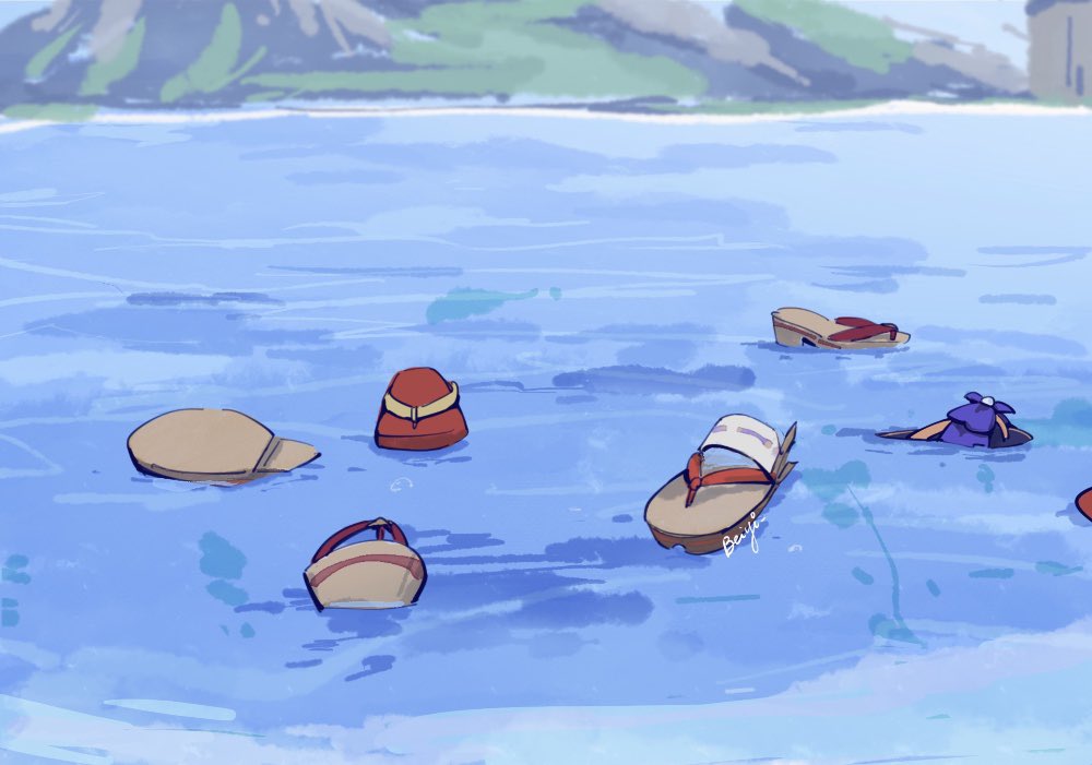 Beiyi_'s tweet photo. My Inazuma team diving under Fontaine’s water be like https://t.co/m7ImPEk3fS