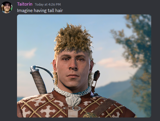 taitorin's tweet photo. PSA: Don't forget to roast your friends with the #BaldursGate3 character creator. https://t.co/j766yj2wh9
