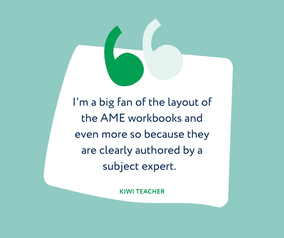 LearnWellNZ's tweet photo. We love teacher feedback.  Teachers love AME Workbooks.  It’s a win-win!
#teacherresources #learningsolutions #NCEA
https://t.co/L0yibEEo8E https://t.co/K25PQ5Fqpt