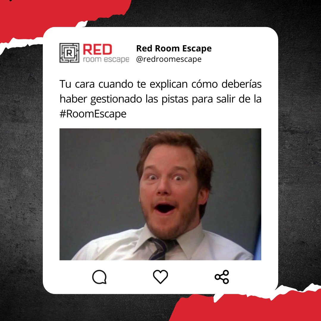 ❤️🤣Like si te recuerda a algun@ de tus compis de #RoomEscape o tú mism@ te has sentido así alguna vez

#EscapeRoom #Scaperoom #Valladolid #Ocio