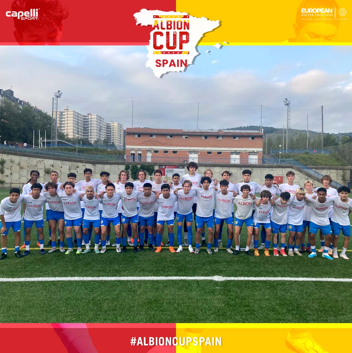 AlbionSc's tweet photo. ALBION National Elite Teams are training and visiting around before the ALBION CUP Spain games officially kick off tomorrow! 🇪🇸 🏟️⚽️

#ALBIONCUPSPAIN #GOALBION #ALBIONPathway https://t.co/u60K4XkZze