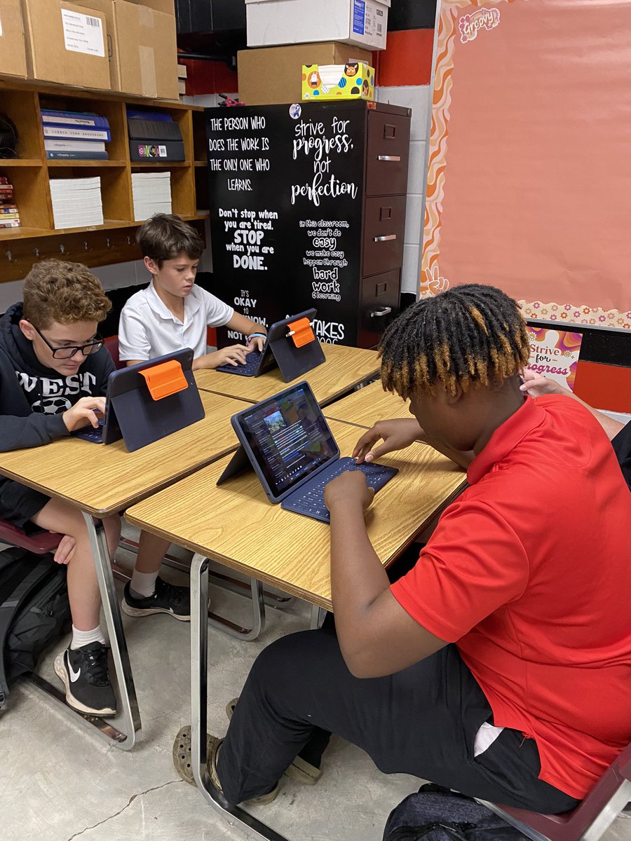 Students worked in groups today to escape the island like Daedalus and Icarus from “The Flight of Icarus.” #meansmorehere #westisbest