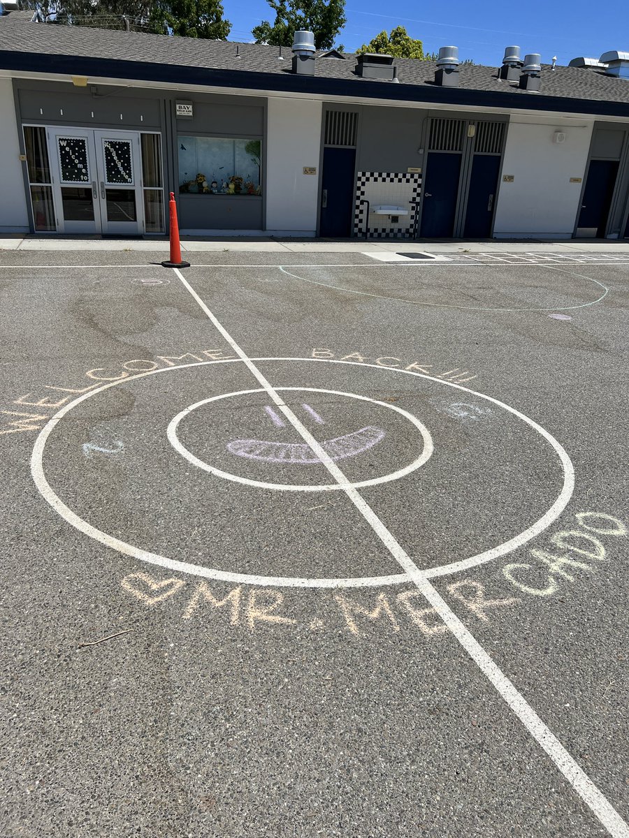 I’m at 4 different schools so I won’t be there on the 1st day of school at all of them so left a little note at each school to welcome my students back 😃