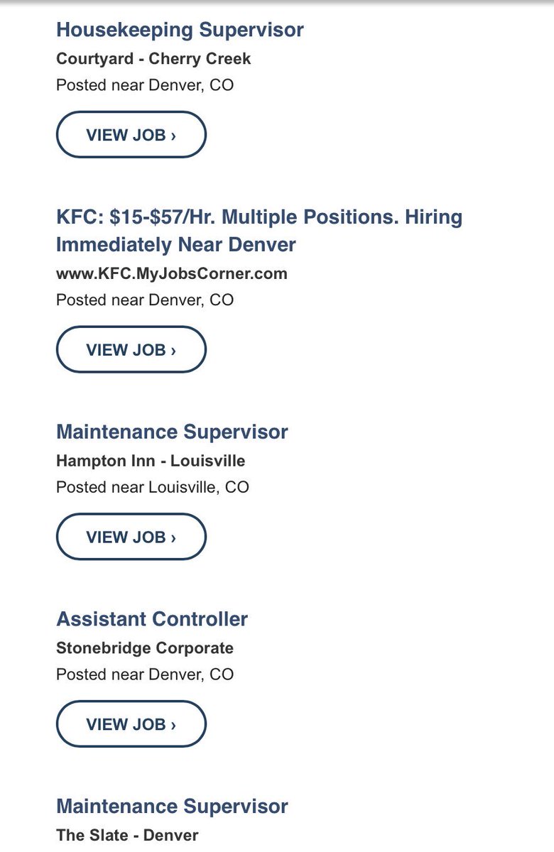 The quality of job leads from many services is severely lacking. KFC. Really? Housekeeping? You should see my house, I am not qualified 🤣 #jobHuntingWoes