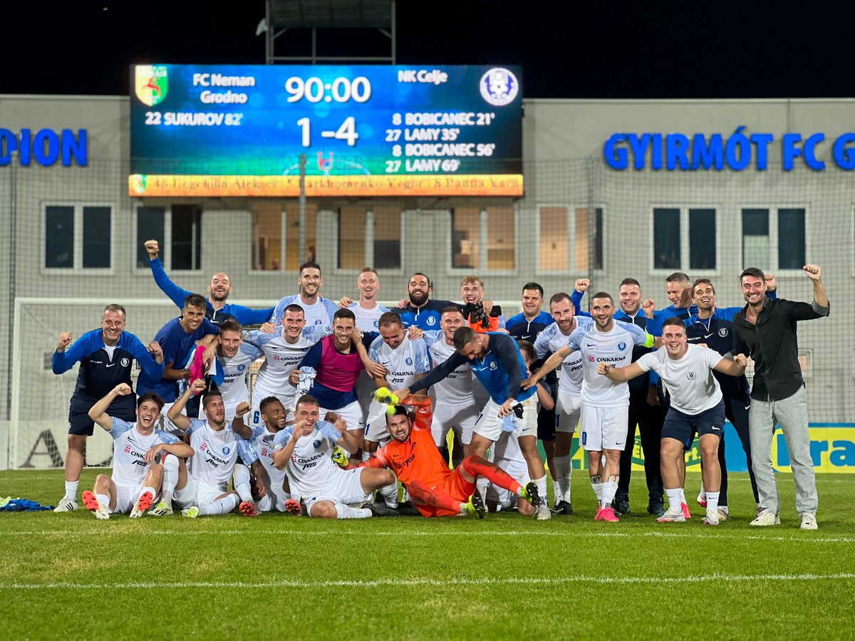11RIERA11's tweet photo. Another win vs @fcneman
Another round of @europacnfleague
And the most important…another step in the progress of this team 🪄👏🏻
Keep hungry 🤤
Thanks for the effort boys @NKCelje 💪🏻
#grofje 👑 https://t.co/itew8NuQe0