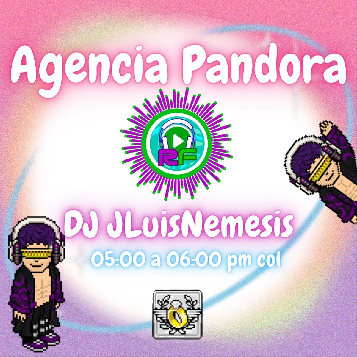 Radio Funados te invita a Sintonizar a nuestro gran DJ <a href="/JL_Nemesis/">LuisNemesis</a> desde la agencia <a href="/PandoraES_/">Agencia Pandora</a> hoy de 5:00 a 6:00 pm col 🇨🇴💕 
no te lo puedes perder!! 
Radiofunados.com 💓🌈