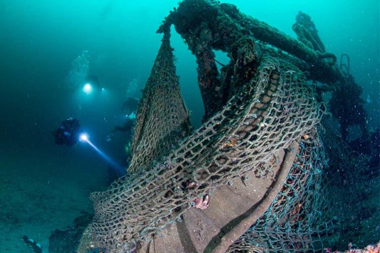 DiveMagazine's tweet photo. Ghost Fishing UK's trip to #Shetland has been a great success - 1.5 tonnes of abandoned nets and lost creels recovered1 https://t.co/zEcT39MjiE https://t.co/H0lZSZFcQN